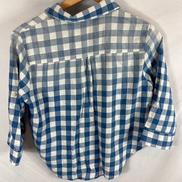 Mossimo Supply Co Crop Gingham Button Down shirt Size XS - Picture 4 of 4